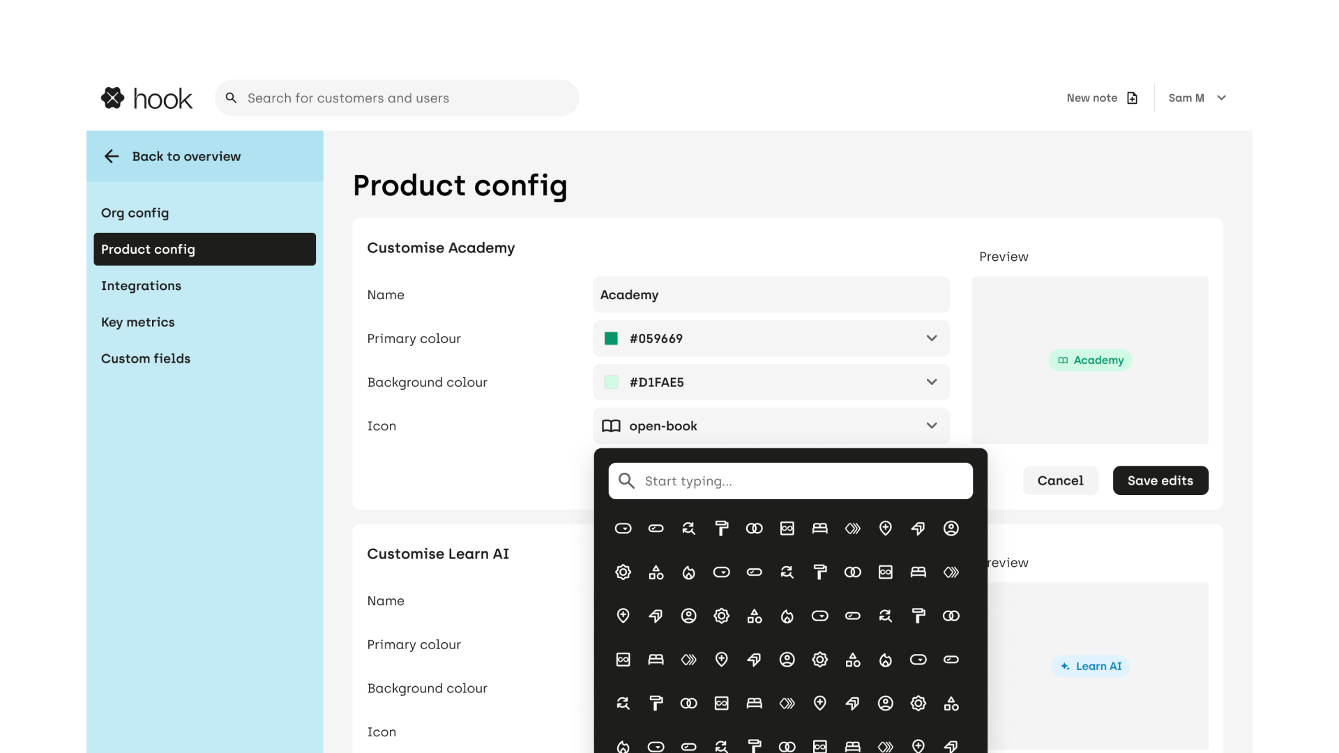 Allowing admins control over configuring their products